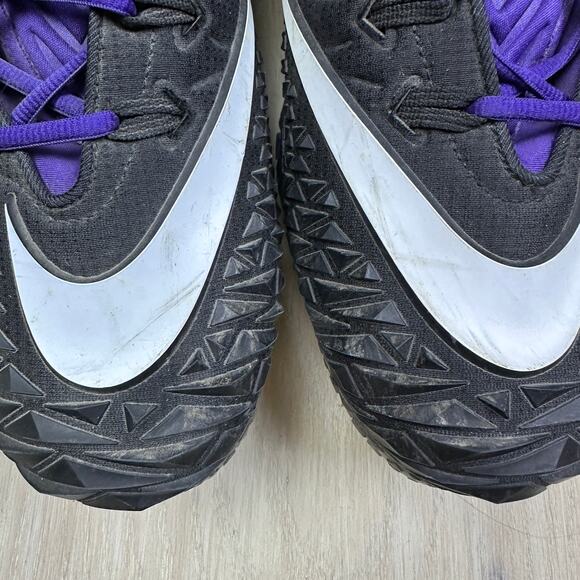Nike Force Savage Elite 2 Black Purple White High Top Football Cleats Turf US 16 - Picture 9 of 16